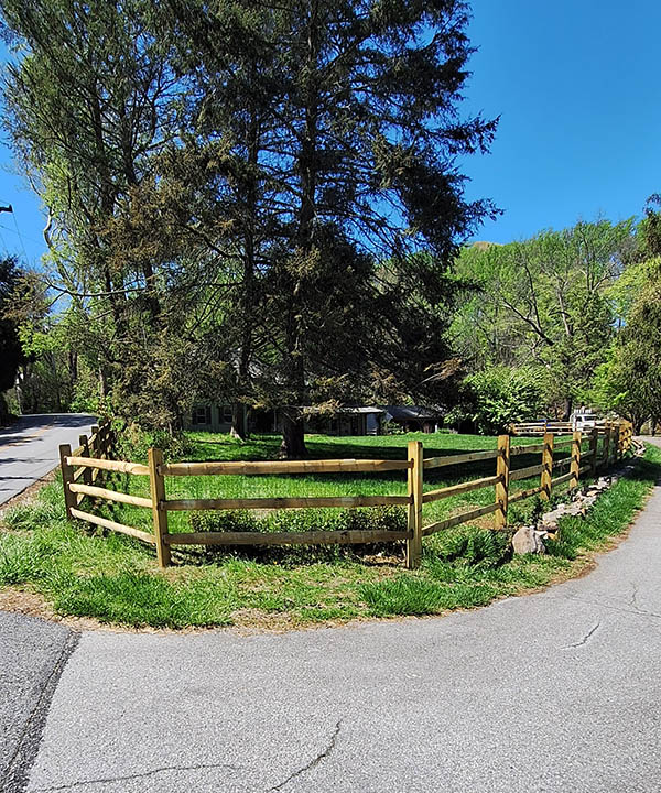split rail around a curve